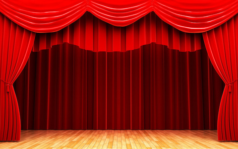 红帷幕图片