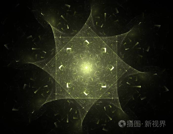 抽象的分形背景计算机生成的图像数字art向圆心汇聚