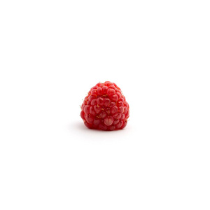 白色背景下的新鲜红莓照片