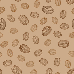 手绘咖啡豆图片