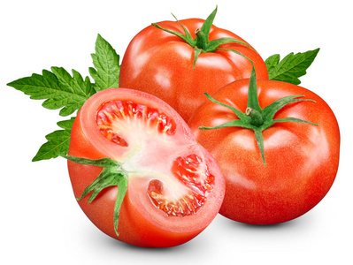 西红柿上白色隔离