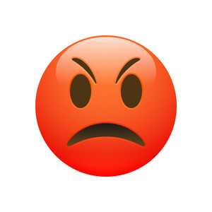 矢量 emoji 表情红怒悲脸照片