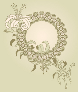 花卉装饰花环图片