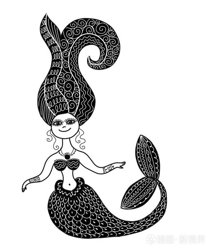 可爱的美人鱼为您的设计