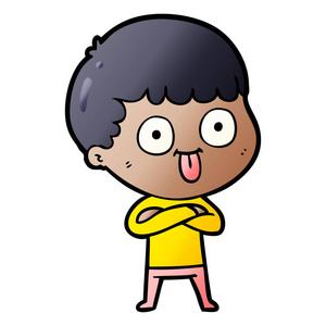 卡通人凝视的矢量插画照片