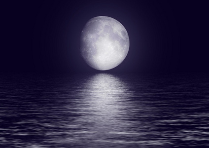 用水的全月球图像图片