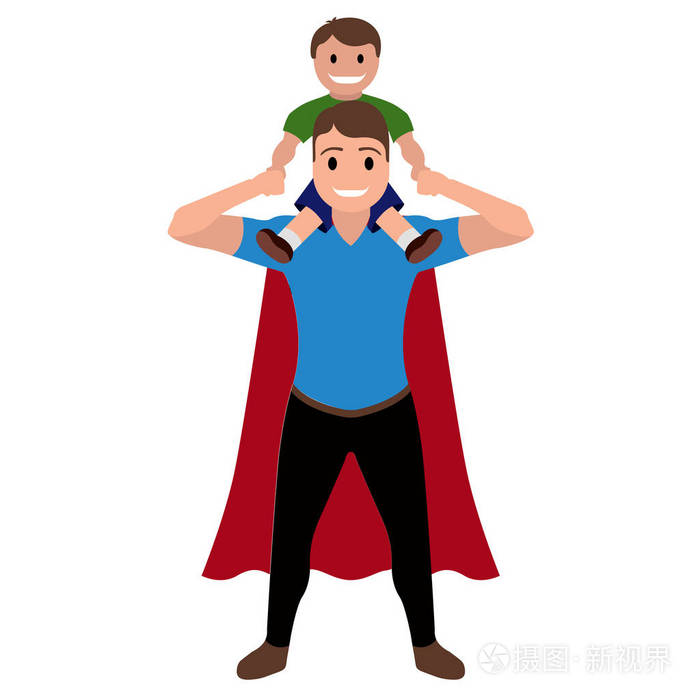 superdad 卡通人物插画-正版商用图片04omfw-摄图新视界