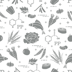 富含维生素 Pp 的食品无缝模式