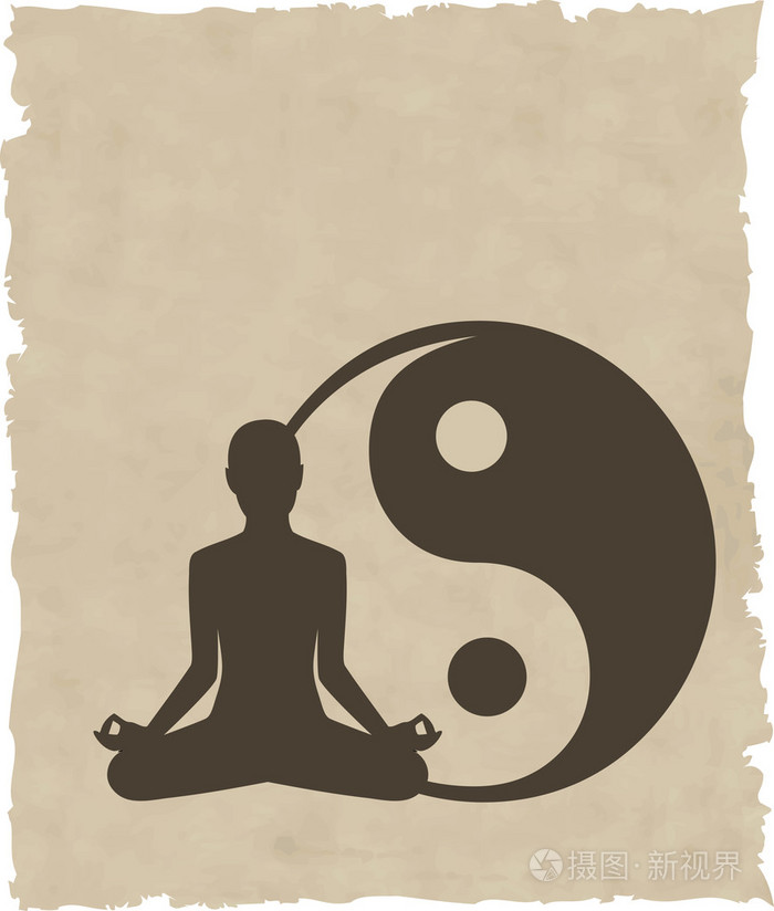 抽象打坐背景