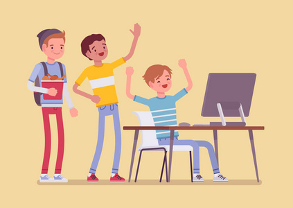 一起玩电脑图片