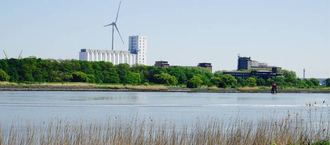 位于比利时安特卫普的 Schelde 河河畔