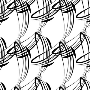 白色背景下维多利亚风格的装饰背景黑色线条的矢量单色图案.