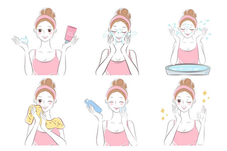 洗脸卡通图片-洗脸卡通素材-洗脸卡通插画-摄图新视界