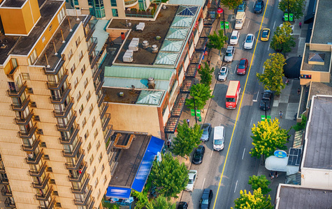 城市交通架空鸟瞰图图片