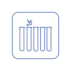 化学实验室试管图标的矢量说明