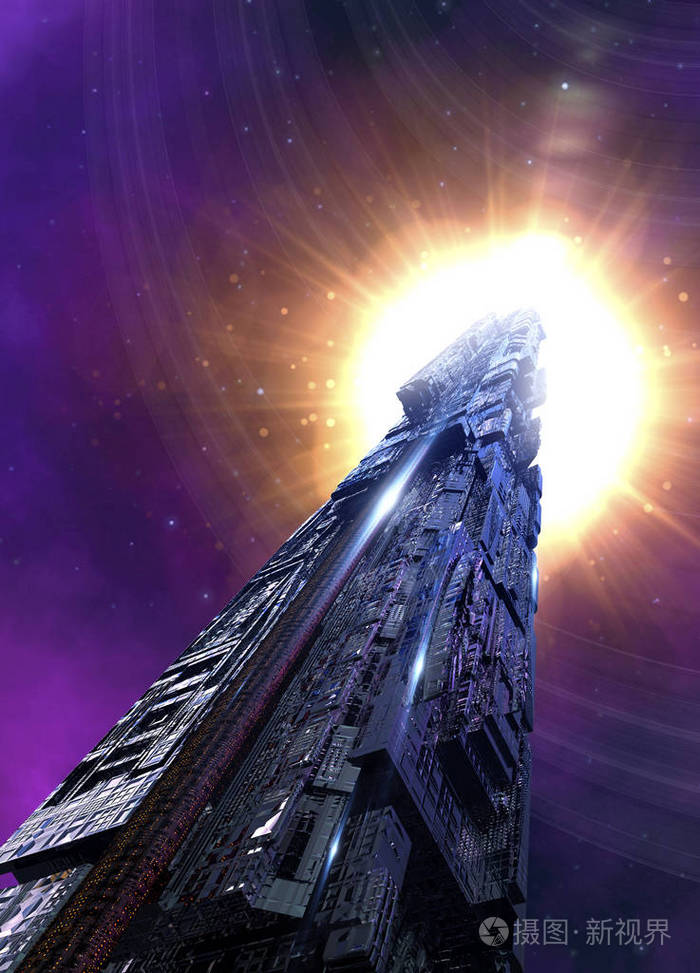 绕太阳公转的大型宇宙飞船