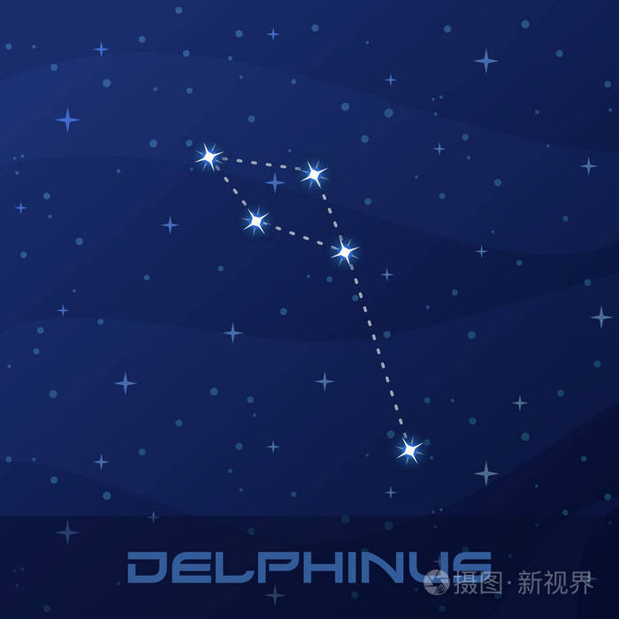 星座於海豚座, 海豚, 夜星天空