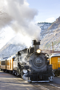 杜兰戈西弗敦窄轨铁路，科罗拉多州，美国