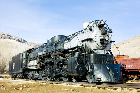 干机车在科罗拉多州铁路博物馆，美国