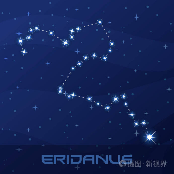 星座波江座, 河, 夜星天空