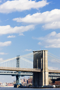 布鲁克林大桥和曼哈顿大桥，纽约，美国
