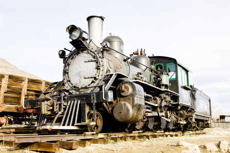 干机车在科罗拉多州铁路博物馆，美国