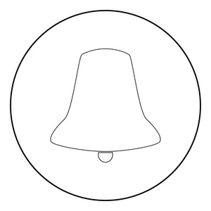响铃它是黑颜色图标在圈子或圆