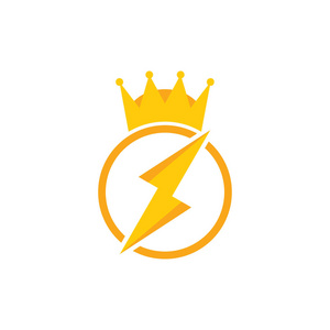 费电池电源王徽标图标设计照片