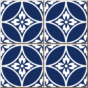 瓷砖花纹圆形十字框架花, 东方内墙装饰典雅时尚设计照片