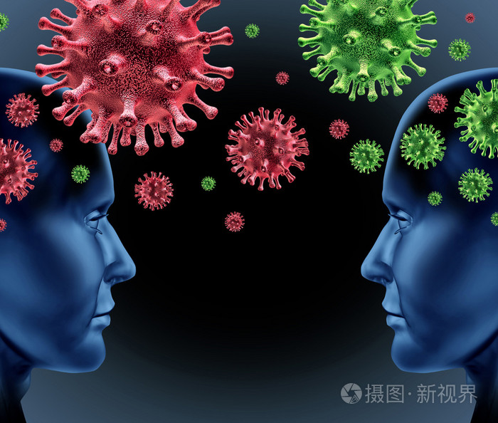 举报流感病毒疾病病症生病病毒性传染性感染在黑色背景中分离的暇菌