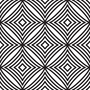 抽象的无缝图案与菱形和正方形。黑白无尽的 romb 背景。经典重复几何矢量图解