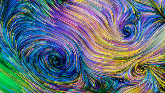 适用于设计,创意和想象力的相关项目的流动油漆图案的抽象组合, 用作