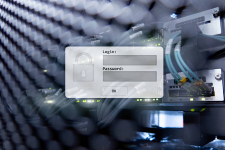 服务器机房登录和密码请求数据访问和安全