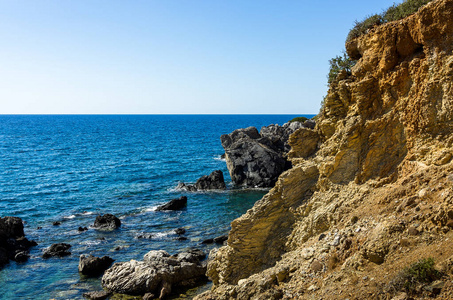 Preveli 附近的海岸, 克里特岛, 希腊