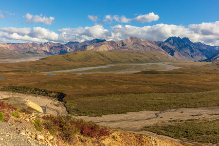 迪纳利国家公园阿拉斯加山水风景