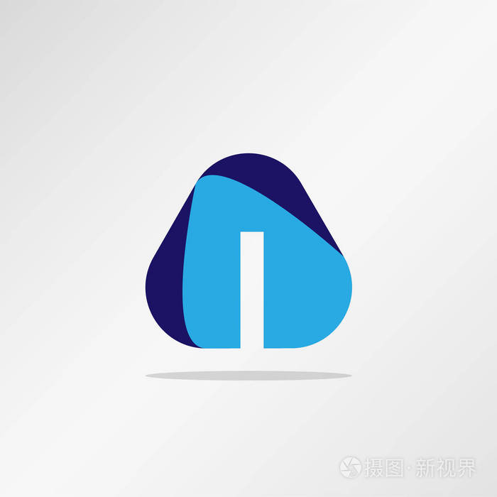 首字母i徽标模板设计