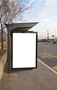 在巴士站，为你的广告的空白空间上城光