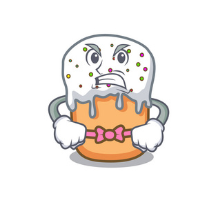 愤怒的复活节蛋糕吉祥物卡通图片