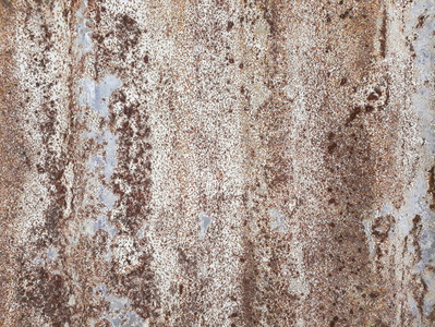 老锌壁质地为背景, 老锌和金属生锈, 老肮脏生锈的镀锌铁板材纹理为背景
