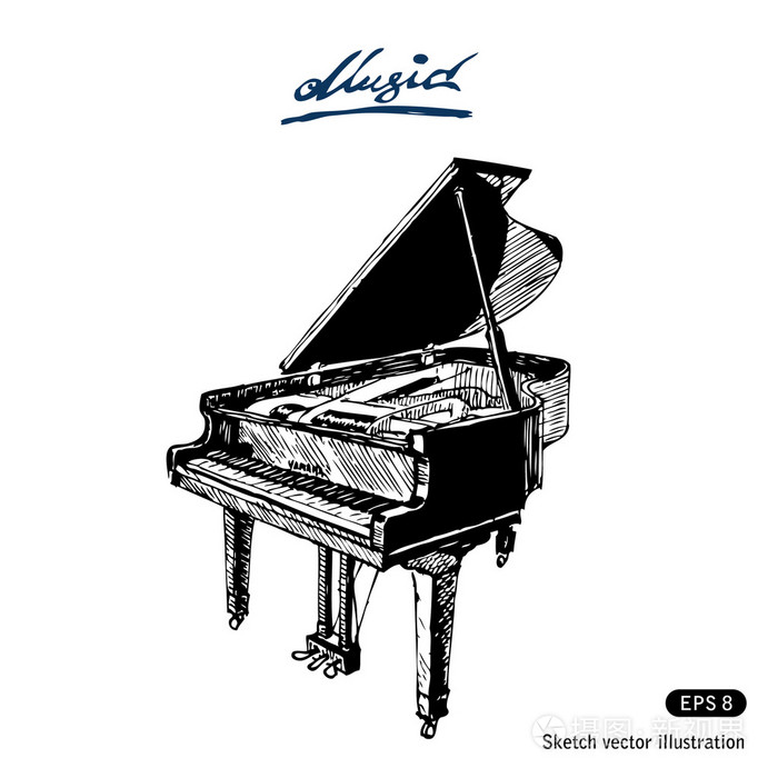 大钢琴插画-正版商用图片04qkle-摄图新视界