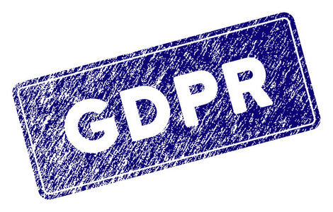 花纹 Gdpr 矩形印章印章