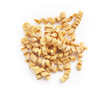 白色 fusilli 的裸桩