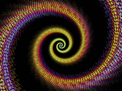 基于分形元素旋转涡设计的数学,几何与科学学科隐喻研究照片