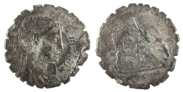 罗马共和国硬币。古罗马银银币家族 Hosidia