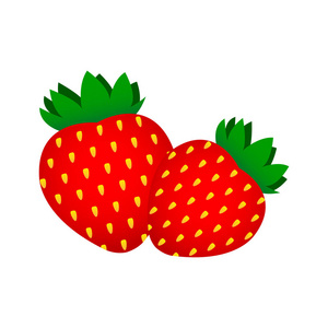 美味的新鲜草莓白色背景