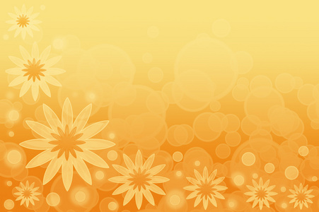 与黄色的花朵抽象夏天背景