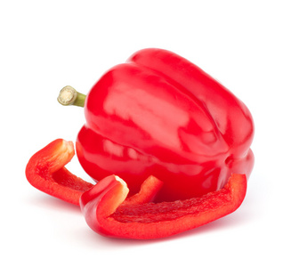 在白色背景上孤立的红辣椒
