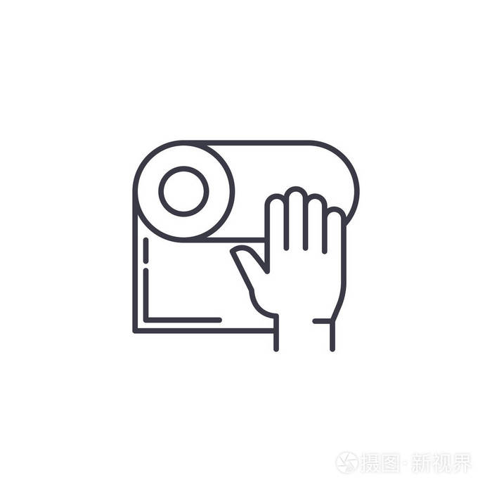纸巾线矢量符号, 符号, 插图插画-正版商用图片04r0ym-摄图新视界