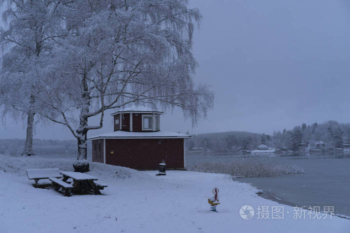 瑞典 Katrineholm 湖冬季景观