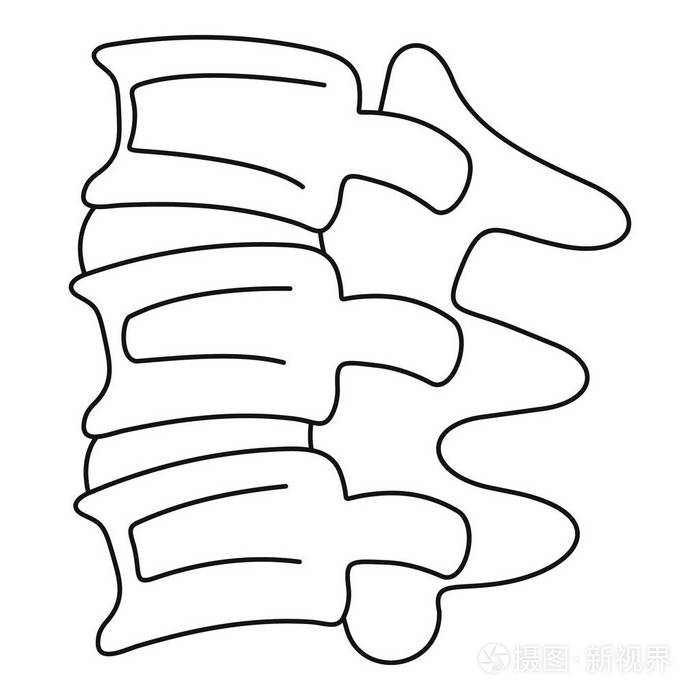 脊柱圆盘图标, 轮廓样式插画-正版商用图片04r2pq-摄图新视界